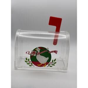 Christmas Duck Goose Clear Candy Mailbox Vintage Decor.